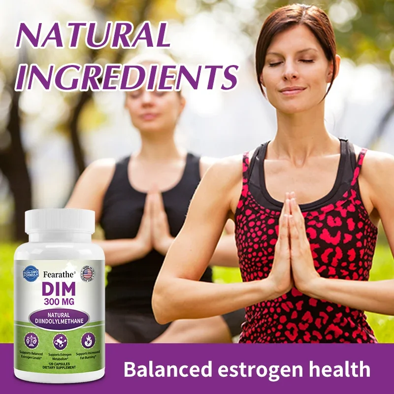 DIM Supplement for Women - Female Hormone Balance, Fat Burning, with BioPerine