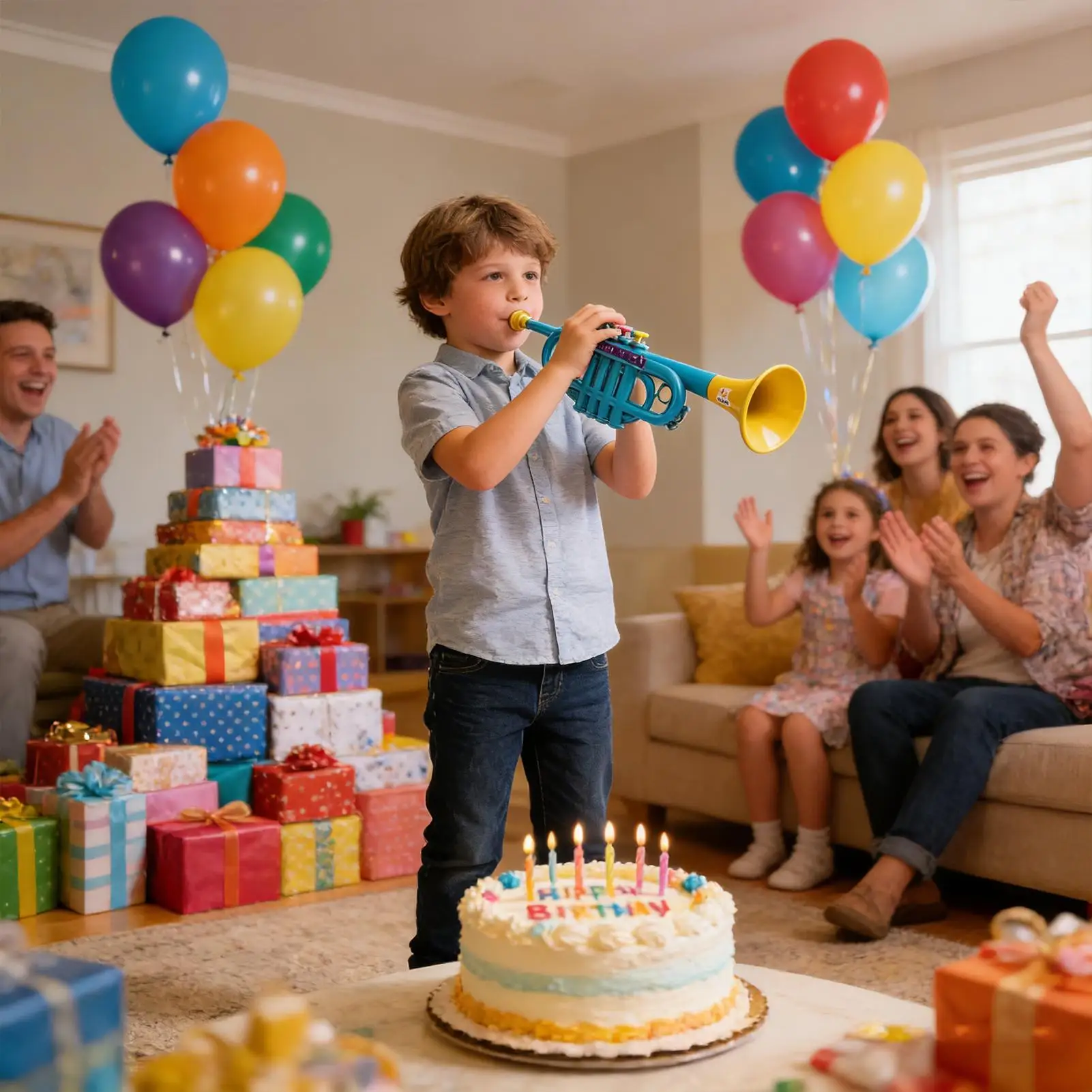 Kid Musical Toys Realistic Fun Educational Trumpet Educational Christmas Toy for Boys Girls Traveling New Year Preschool