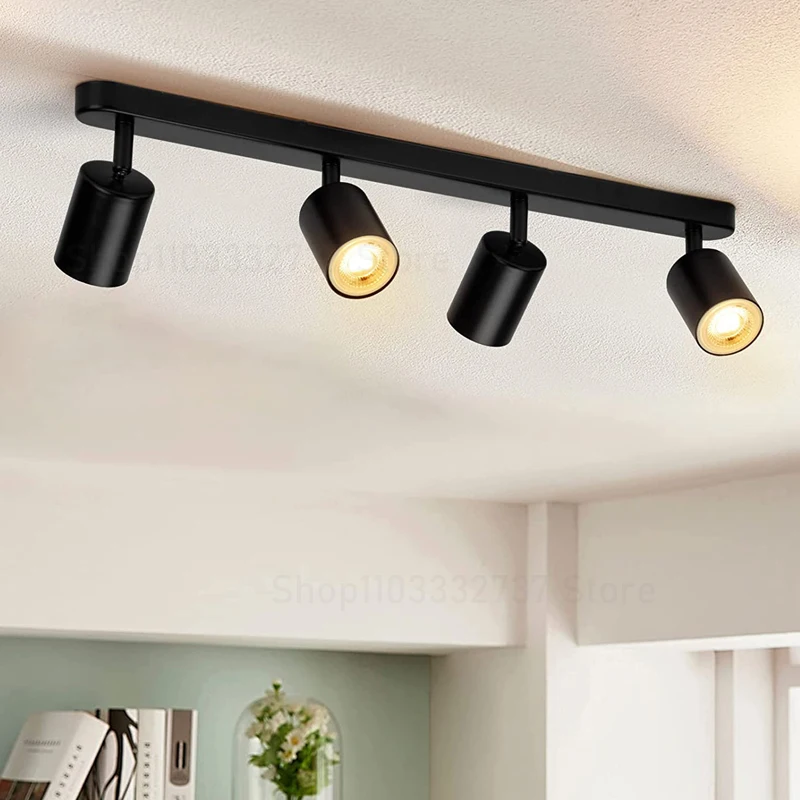 Moderne GU10 LED Studie Plafondverlichting Keukenarmaturen Eetkamer Achtergrond Decoratie Lampenkap Verstelbare Trappen Gangpad Lamp