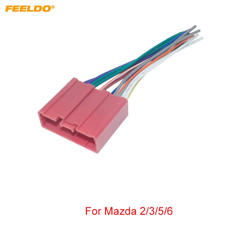 

FEELDO 10Pcs Car Radio CD Player Wiring Harness Audio Stereo Wire Adapter for Mazda Install Aftermarket CD/DVD Stereo #FD-2953