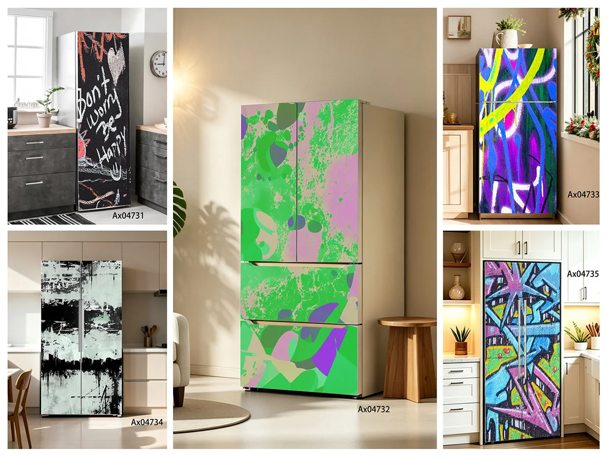 Pop Collage Street Graffiti Fridge Stickers Waterproof Self Adhesive Urban Home Refrigerator Decoration Door Poster Stickers