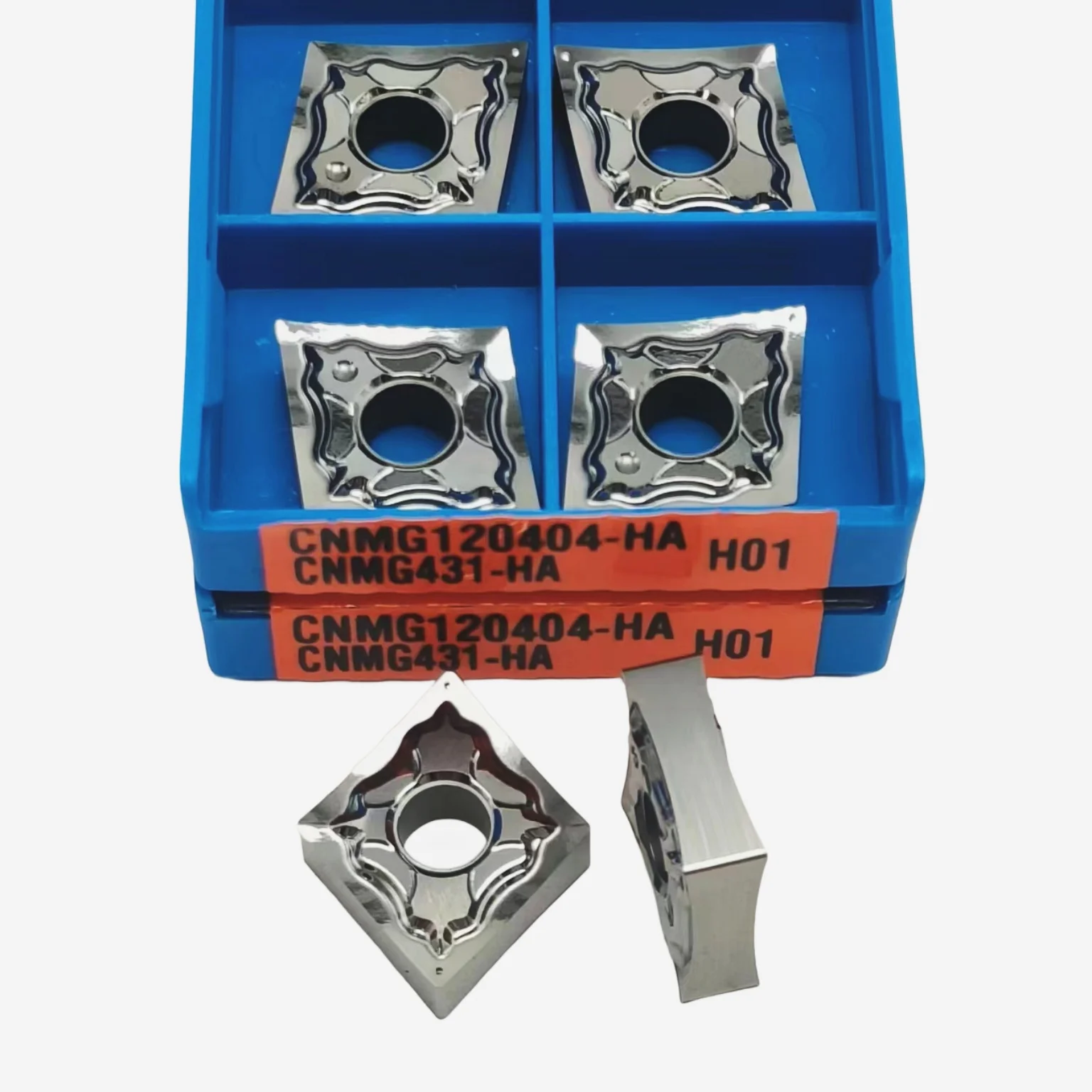شفرة إدراج تحول الألومنيوم ، قاطع مخرطة كربيد CNC ، أداة نحاسية ، CNMG120402 CNMG120404 CNMG120408 HA H01