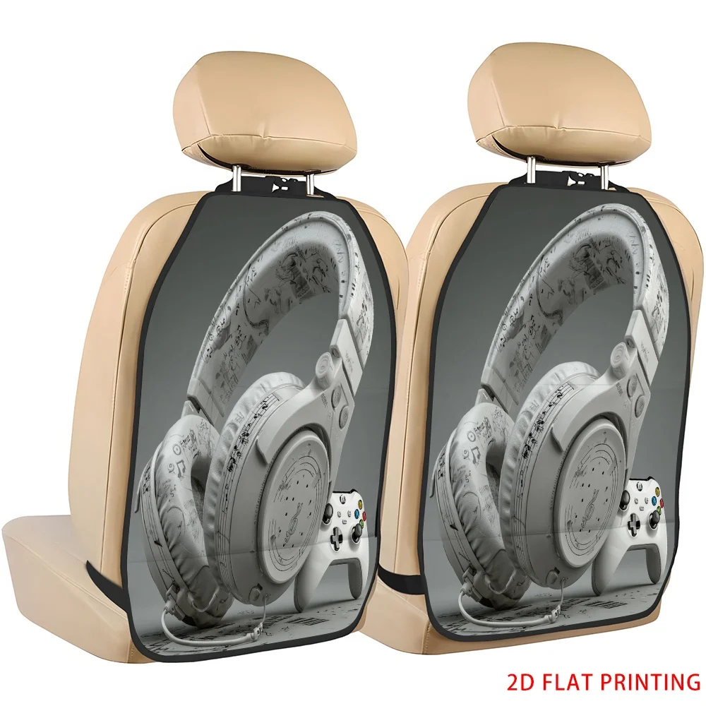2D Plane Printing 2pcs Backseat Protector Seat Covers Individuation Decoration Animal Friends Pattern Applies To Various Models