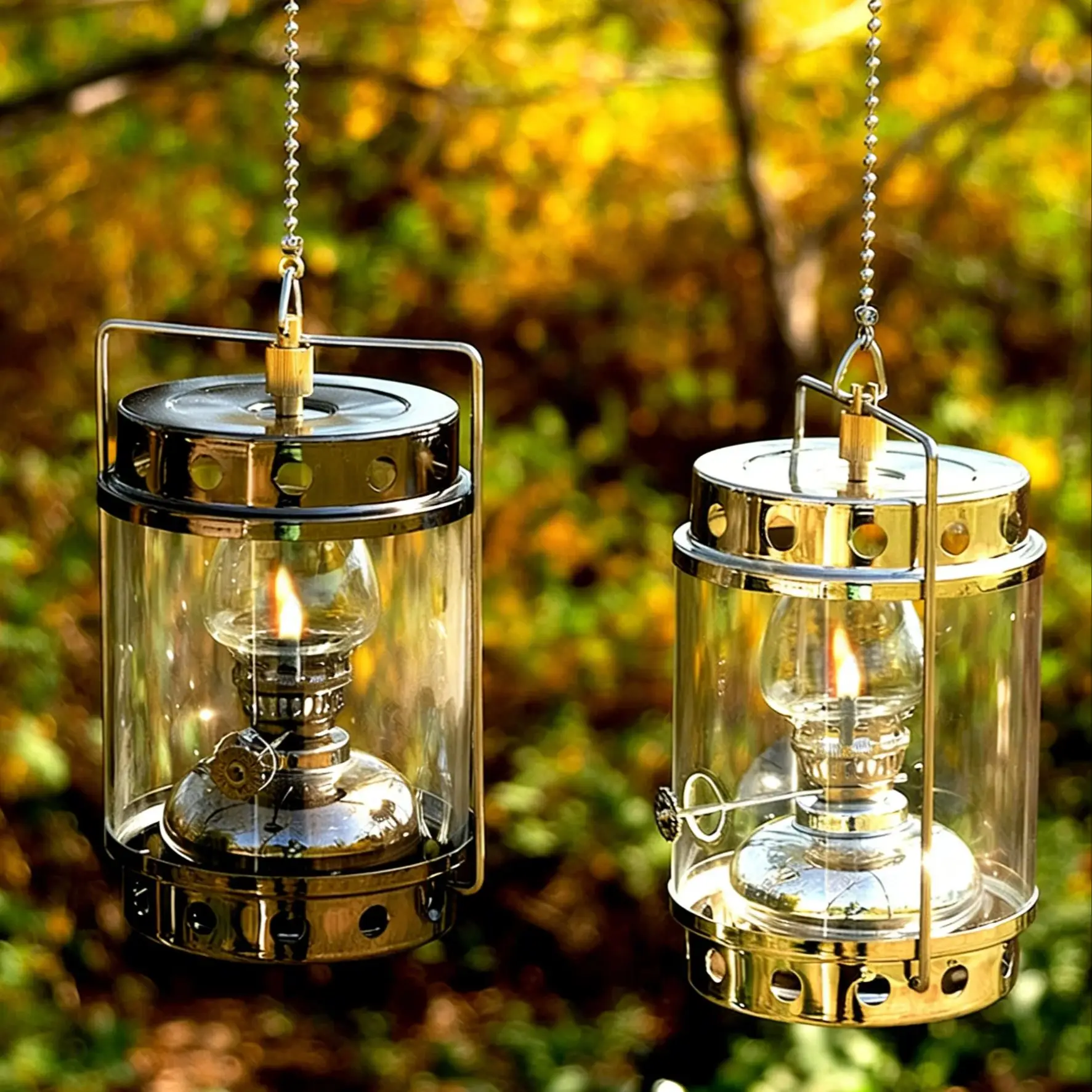 Outdoor Kerosenes Lamp Camping Lantern Portable Vintage Oil Lamp for Tent Hanging, Camp Atmosphere Light Backpacking & Survival