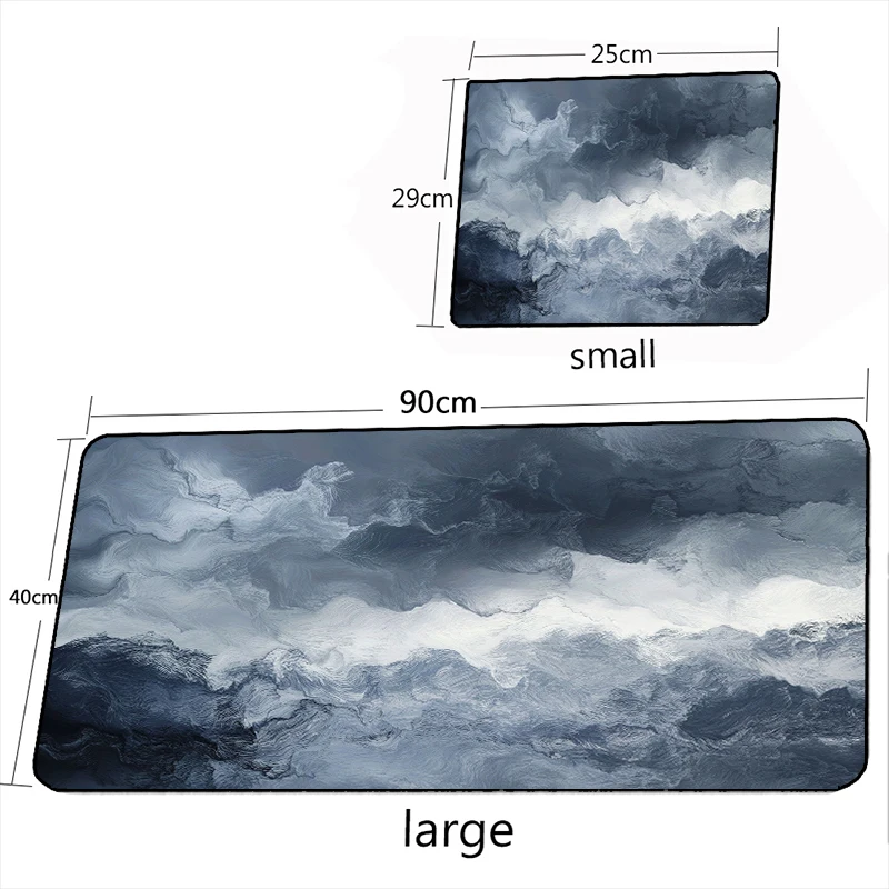 Hot Sale Wave Scenery Art Big Mouse Pad Multi-size Mouse Gamer Black White Large Keyboard MouseMat 40*80CM Mousepad for Laptop