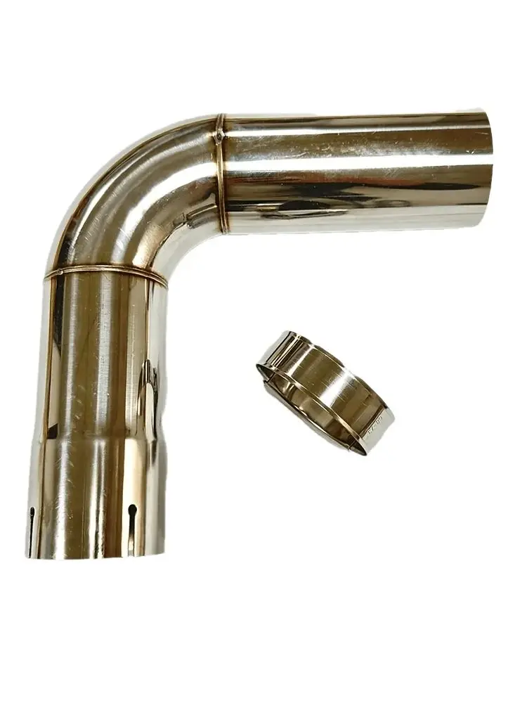 1 stks Auto uitlaat uitlaat 90 graden 150mm x 150mm gebogen pijp adapter, pijp diameter 51mm-80mm, geschikt voor uitlaat outlet - afbeelding 2