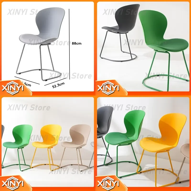 for Home Sedentary Comfortable Adult Plastic Bedroom Makeup Chair Light Luxury Senior Negotiation Chair Office Desk Chair