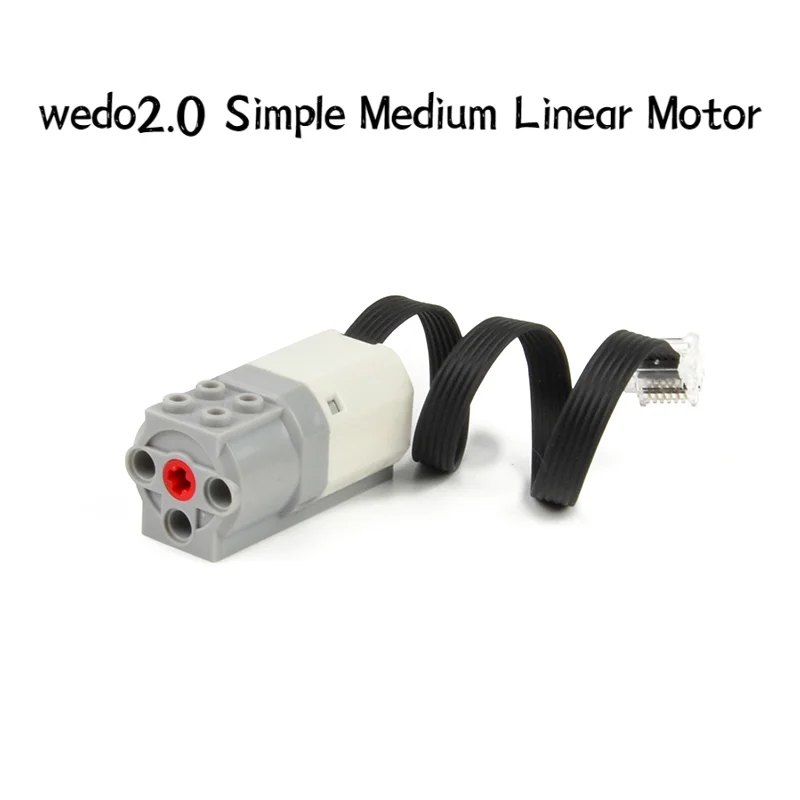 1 Uds. Motor lineal medio Simple para 45300 45303 PF Compatible con Wedo2.0 bloques de construcción educativos función de potencia ladrillos Juguetes