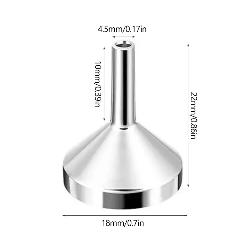 5Pcs Metal Mini Funnel Perfume Dispenser Funnel Liquid Dispensing Tool Wide Mouth Funnel for Canning Kitchen Tools - Image 2