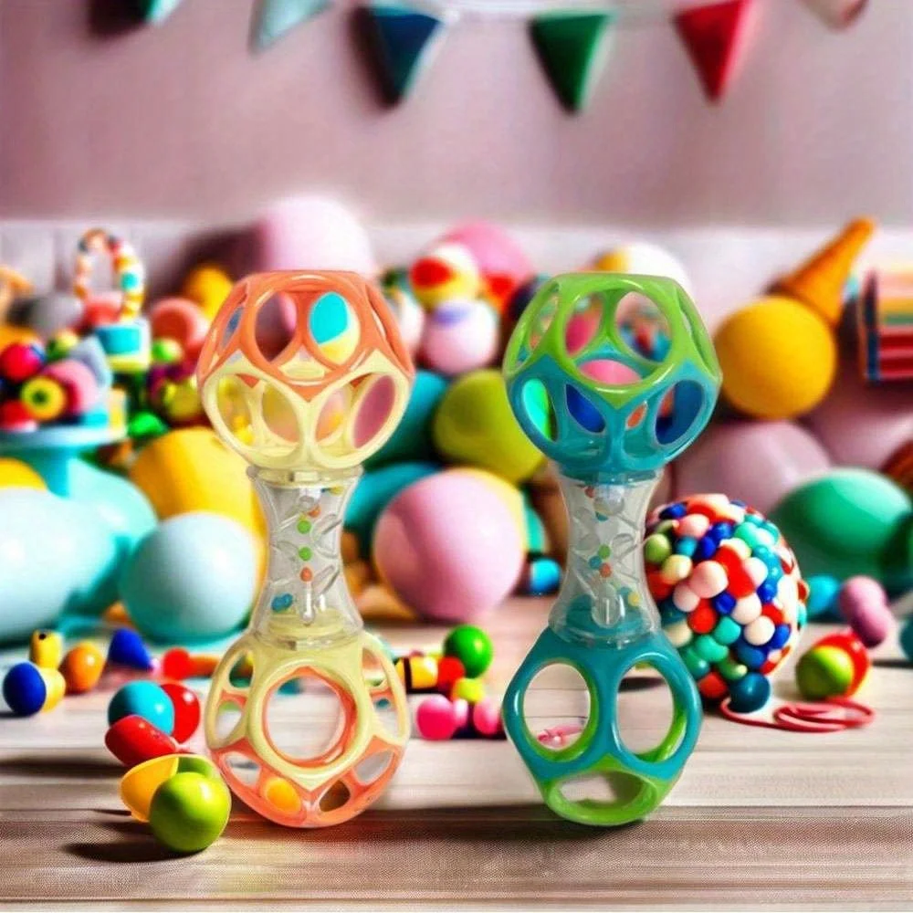 لعبة بيبي شيك باربل، لعبة استمساك الرضع، لعبة حسية للطفل، لعبة أطفال من 0 إلى 12 شهرًا