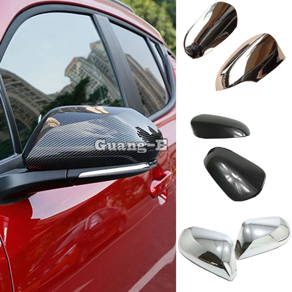 

Car Styling Decoration Rear View Eyebrow Side Glass Mirror Cover Trim Frame Sticker For Toyota C-HR CHR 2017 2018 2019 2020 2021