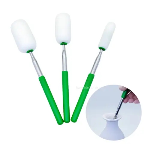 도자기 흡수성 스폰지 텔레스코픽 스틱 도자기 조각 스폰지 홀더 DIY 세라믹 던지기 스틱 도자기 트리밍 도구