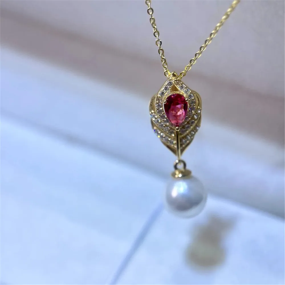 S925 Sterling Silver Pearl Pendant Setting, DIY Empty Bezel Cup Jewelry Supplies for Craft Making, Hollow Prong Pendant Findings