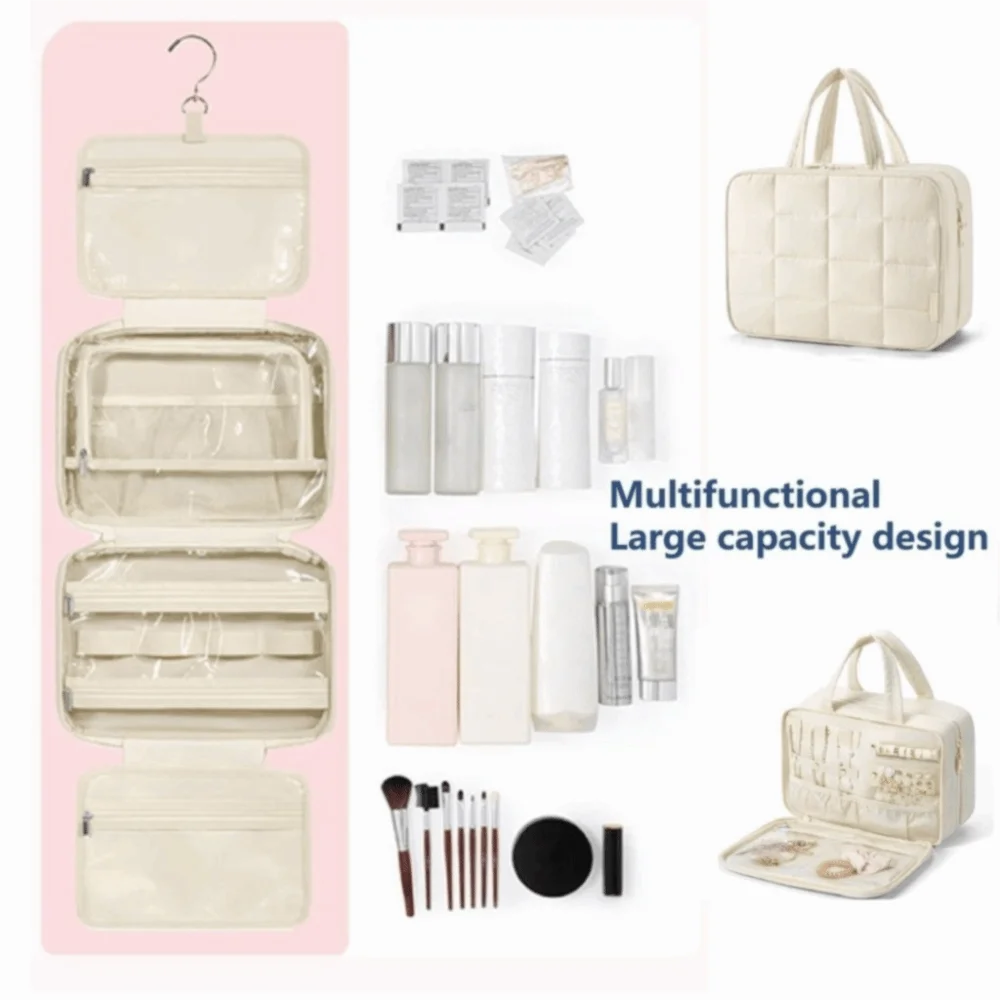 cloth-cosmetic-handbag-zipper-closure-multipocket-travel-toiletry-bag-handle-separate-dry-and-wet-portable-makeup-pouch