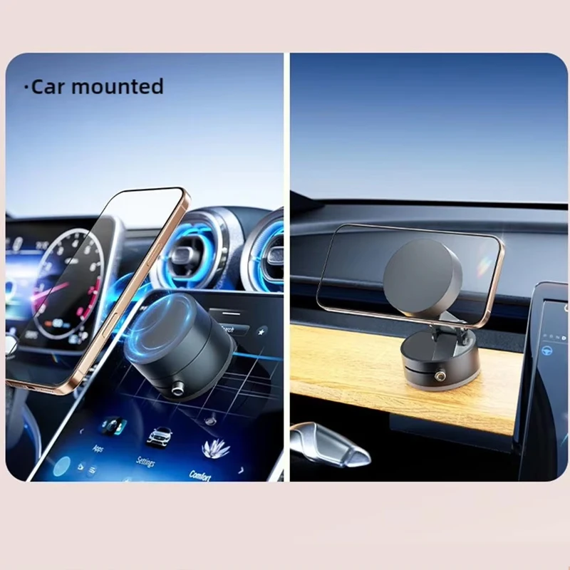 

Vacuum Suction Cup Magnetic Phone Holder Multi-functional Foldable