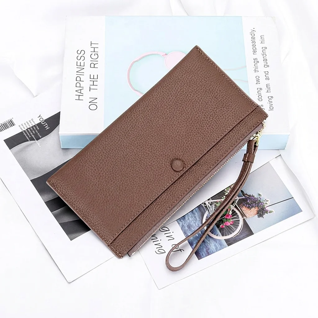 

Phone Holder Wallet Lightweight Leather Women'S Wallet Ladies Zipper Wallet Minimalist For Dating Evening Events Travel