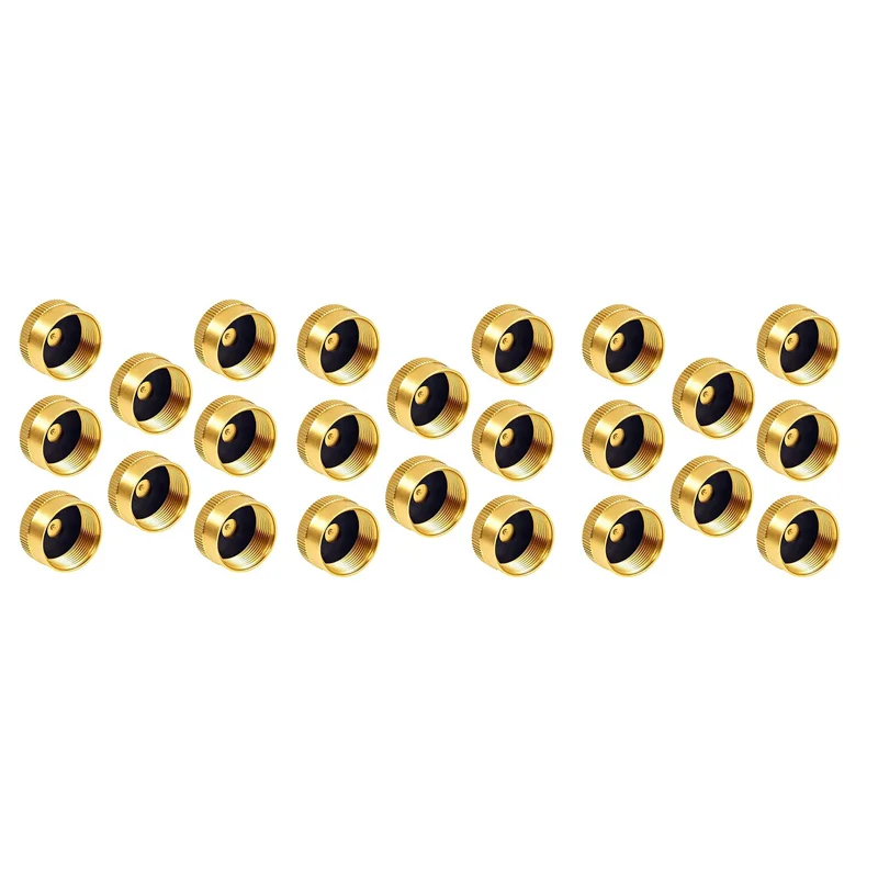 

【BIG SALE】24PCS Solid Brass Propane Bottle Caps Suitable For All 1LB Gas Refill Tank Cylinder Sealed Protect Cap For Outdoor Sto