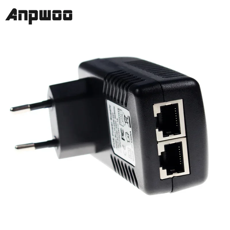 Vigilancia CCTV seguridad 48V 0.5A 24W enchufe de pared POE inyector POE adaptador Ethernet cámara IP teléfono fuente de alimentación PoE enchufe de EE. UU. UE