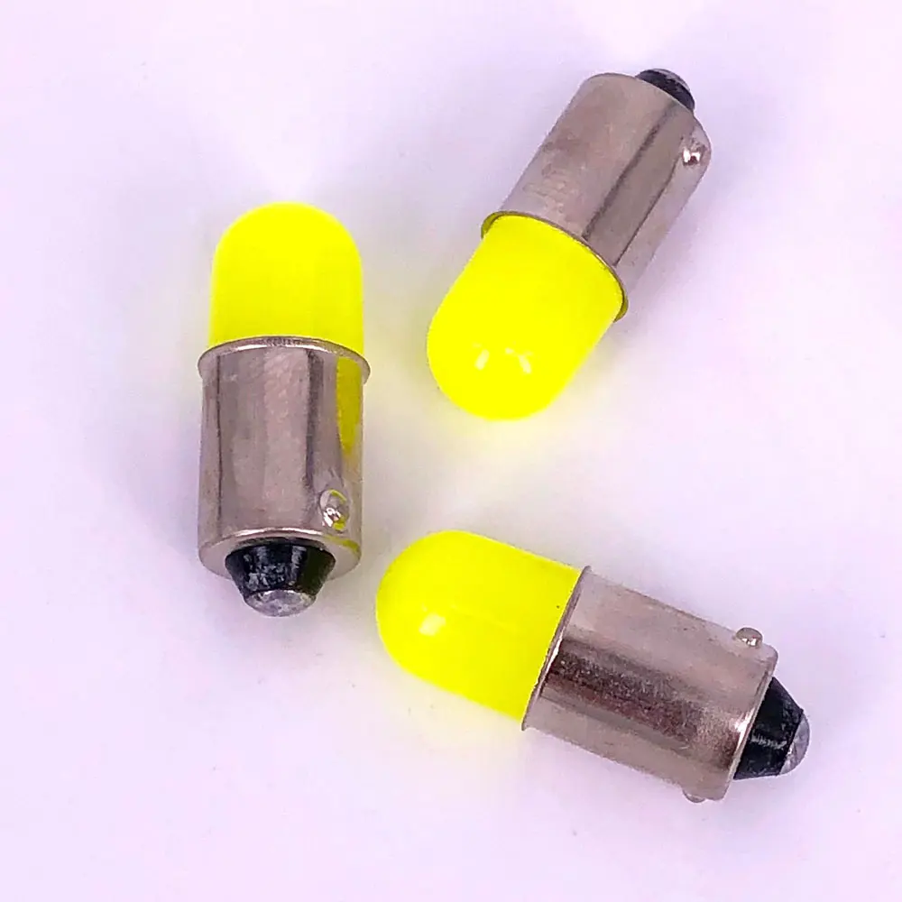 خصم 100 قطعة BA9S T11 T4W T5 1895 233 جولة ثلاثية الأبعاد COB LED لوحة ترخيص السيارة ضوء السيارات الداخلية الباب مصباح ماركر لمبة #6