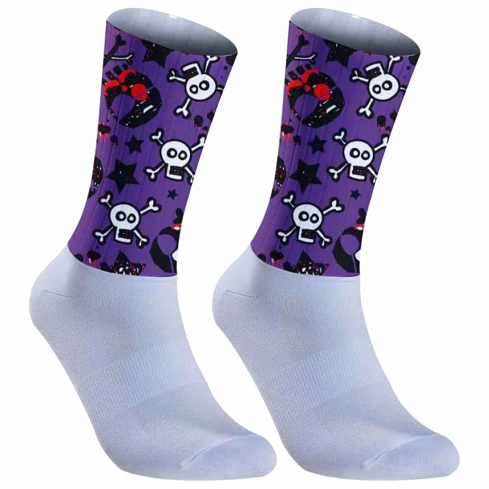 Men women running outdoor cycling socks Pirate Ship Skull Pattern Socks breathable road cycling socks New