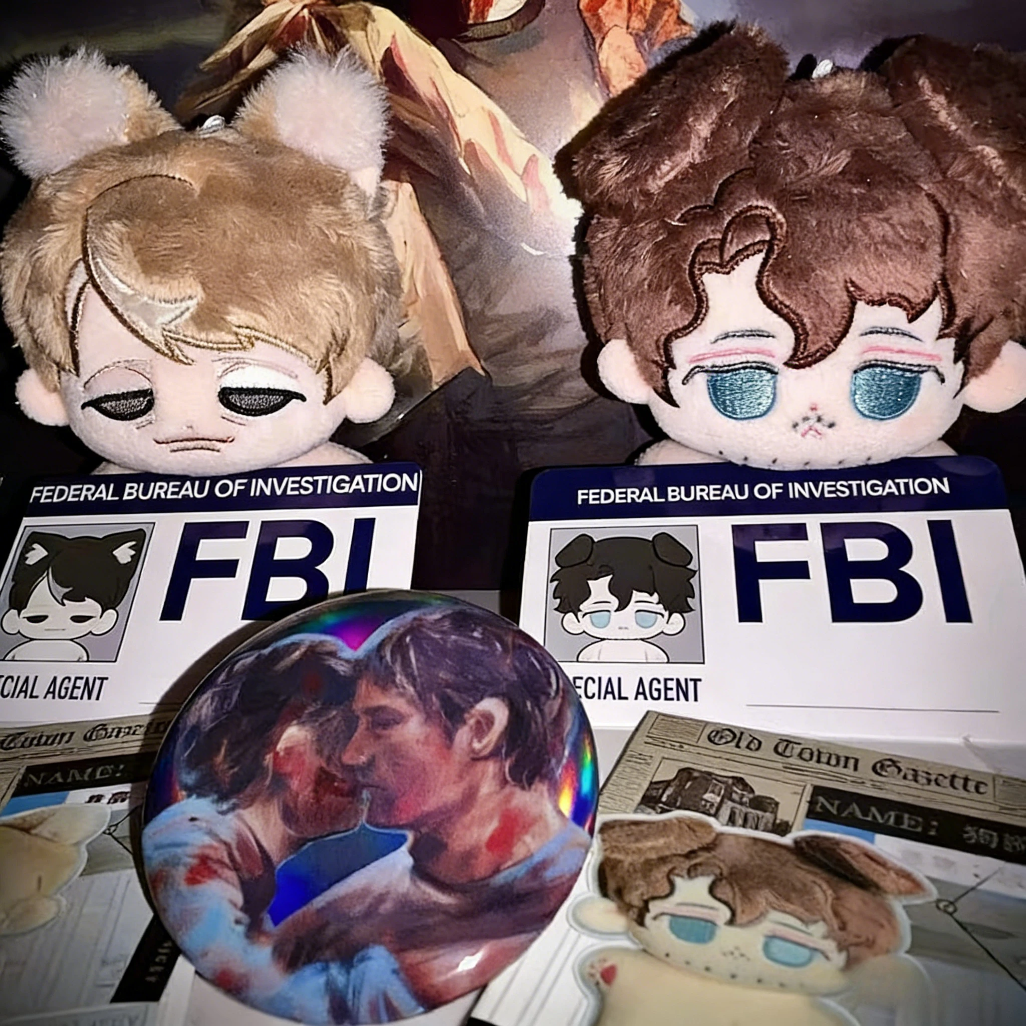 

10cm Hannibal Series Will Graham & Dr. Lecter 10cm Plush Doll Cute Stuffed Toy Pendant Cosplay Keychain Bag Decor Gift