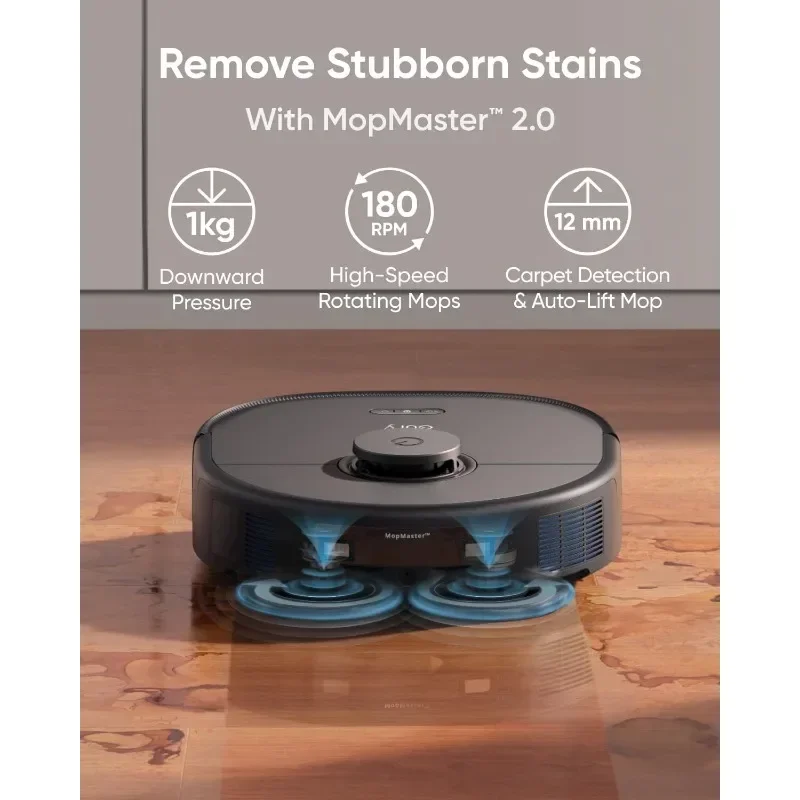 eufy X10 Pro Omni Robot Vacuum and Mop with 8,000 Pa Suction, Dual Mops with 12 mm Auto-Lift and Carpet Detection