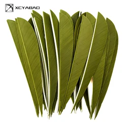 New Color Olive Green Arrow Fletching Feathers 50Pcs 4 Inch Parabolic RW Turkey Feathers Archery Vanes For Carbon Wooden Arrow