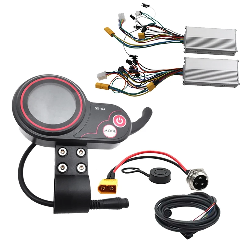 

QS-S4 72V Thumb Throttle LCD Display 6PIN Meter+48V 800W Dual Drive Controller Only For Zero 11X Electric Scooter Parts