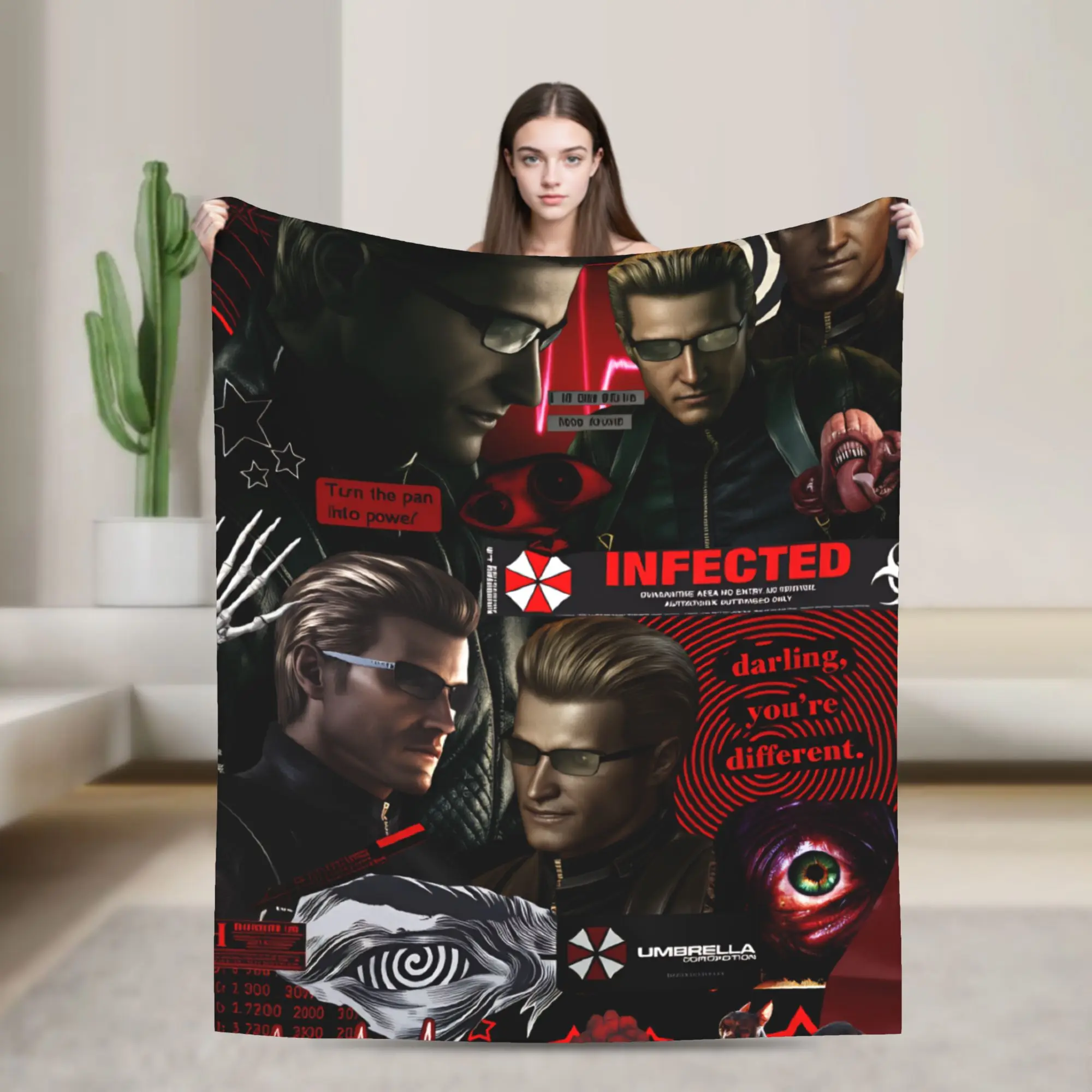 

Одеяло Leons Kennedy, качественное супер теплое одеяло для жилых людей, осеннее декоративное одеяло для дивана, стула, дивана-кровати, новинка, покрывало