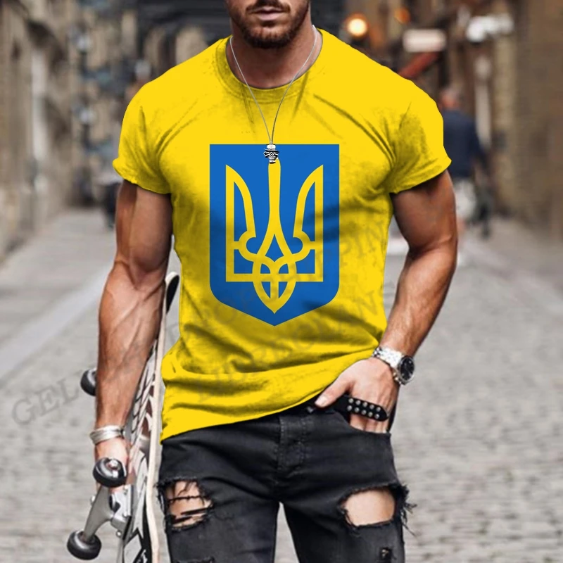 Ukraine Flag 3d Print T-shirt Men Women Fashion T-shirts Tops Kids Hip Hop Tops Tees Summer Men\'s T-shirt Oversized Tops Unisex