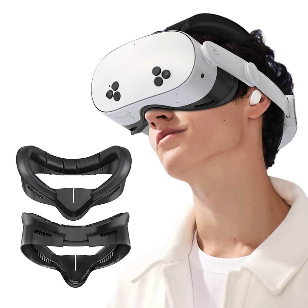 وسادة بديلة ناعمة من البولي يوريثان للوجه مقاومة للعرق، غطاء وجه مريح من إسفنج البولي يوريثان لملحقات Meta Quest 3S VR #1