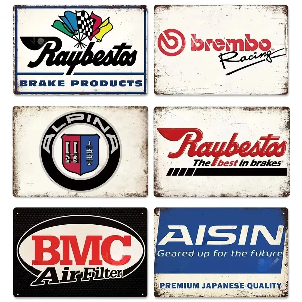 خمر قطع غيار السيارات علامات الألومنيوم ملصق معدني ل ورشة عمل المرآب أبي نادي بار قطع غيار السيارات تسجيل لوحة الإعلان جدار ديكور #3