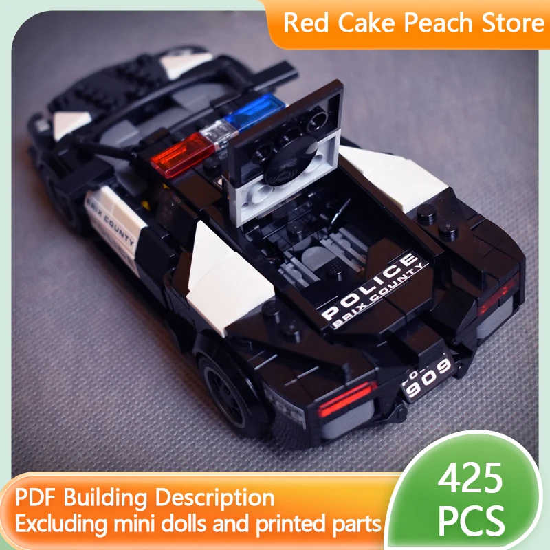 

Модель скоростного гоночного автомобиля MOC, строительные кирпичи, Ревентон, полицейский орган, модульная технология, детские праздничные подарки, сборка игрушек, костюм