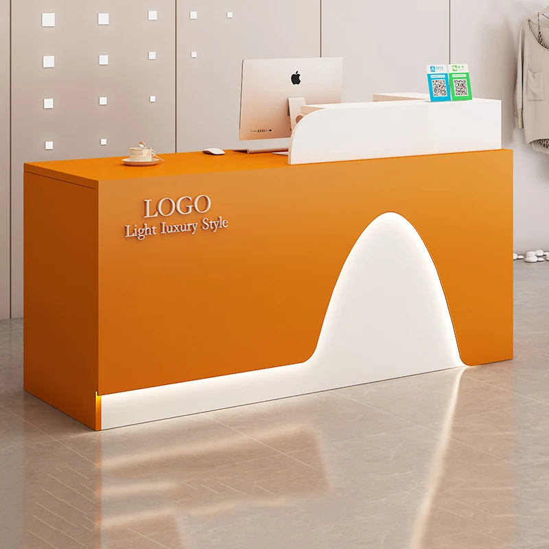 

Shop Hospital Reception Desks Executive Mobile Wooden Replica Cashier Table Modern Service Bancone Reception Luxury Furniture