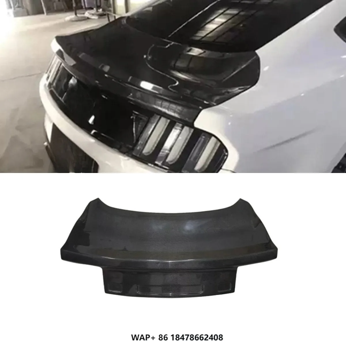 

Real Carbon Fiber Look Car Rear Trunk Lid Luggage Compartment Lid For Ford Mustang 2015-2022 Body Kit Car Accessories