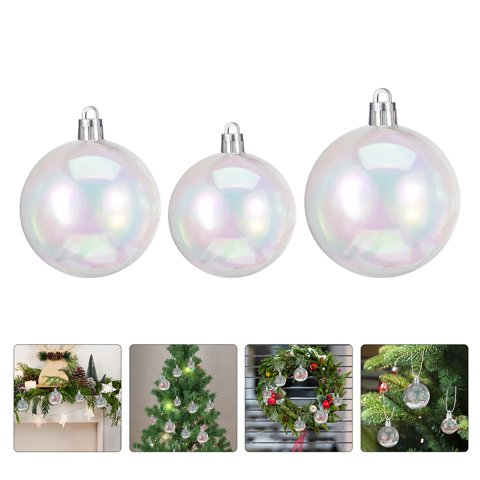 

30 Pcs Clear Fillable Ornament Balls Christmas Holiday Ornaments Hanging Decoration Tree Baubles for Xmas Decorations