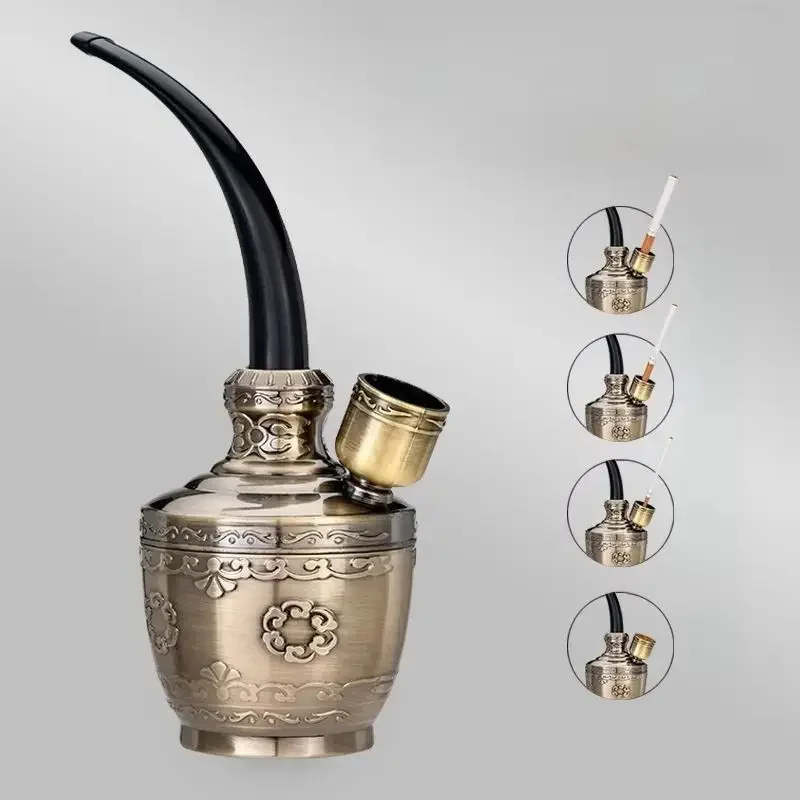 New Classic Retro Multi Functional Water Pipe Coarse Tube Medium Tube Fine Tube Tobacco Universal Filter Water Pipe Men's Gift