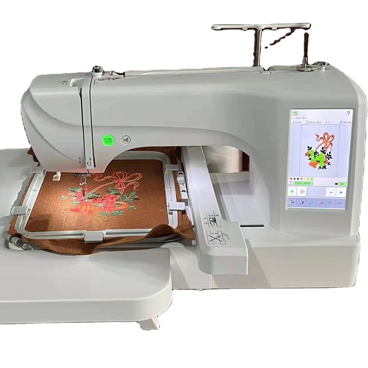 Yeshi Household electric mini portable electric crafting mending sewing machine with LCD panel embroidery machines for garment