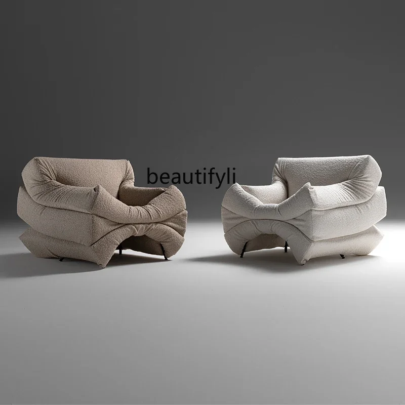 Modern simple long living room single sofa chair designer