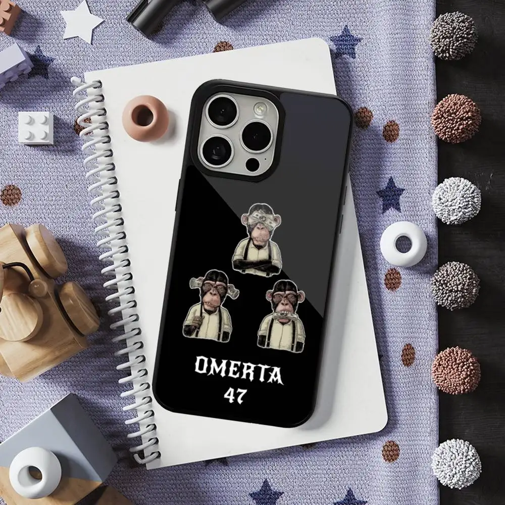 Maes-47 Singer O-Omerta Capa de telefone para iPhone 16,15,14,13,12,11,Pro,Max,Plus,Mini,Magsafe, capa de carregamento magnético sem fio