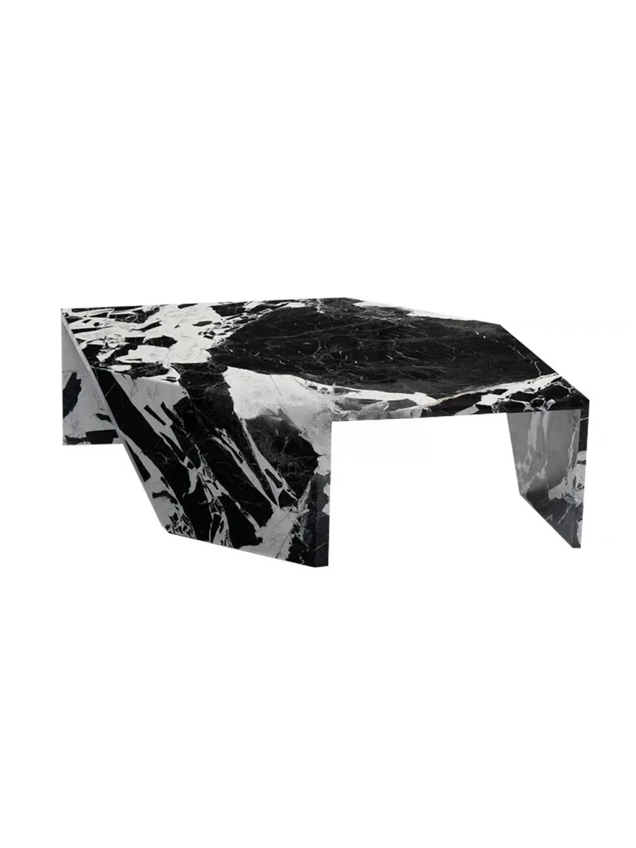 

FG44Light luxury natural marble coffee table Modern minimalist creative living room coffee table