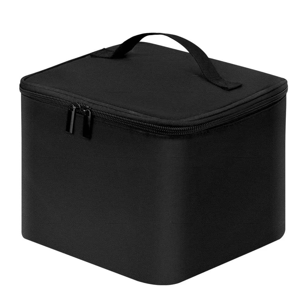 For Road Trips Black Insulated Snack Bag Dessert Tote Removable Dividers Holds 8 Standard Containers For Cupcake Containers
