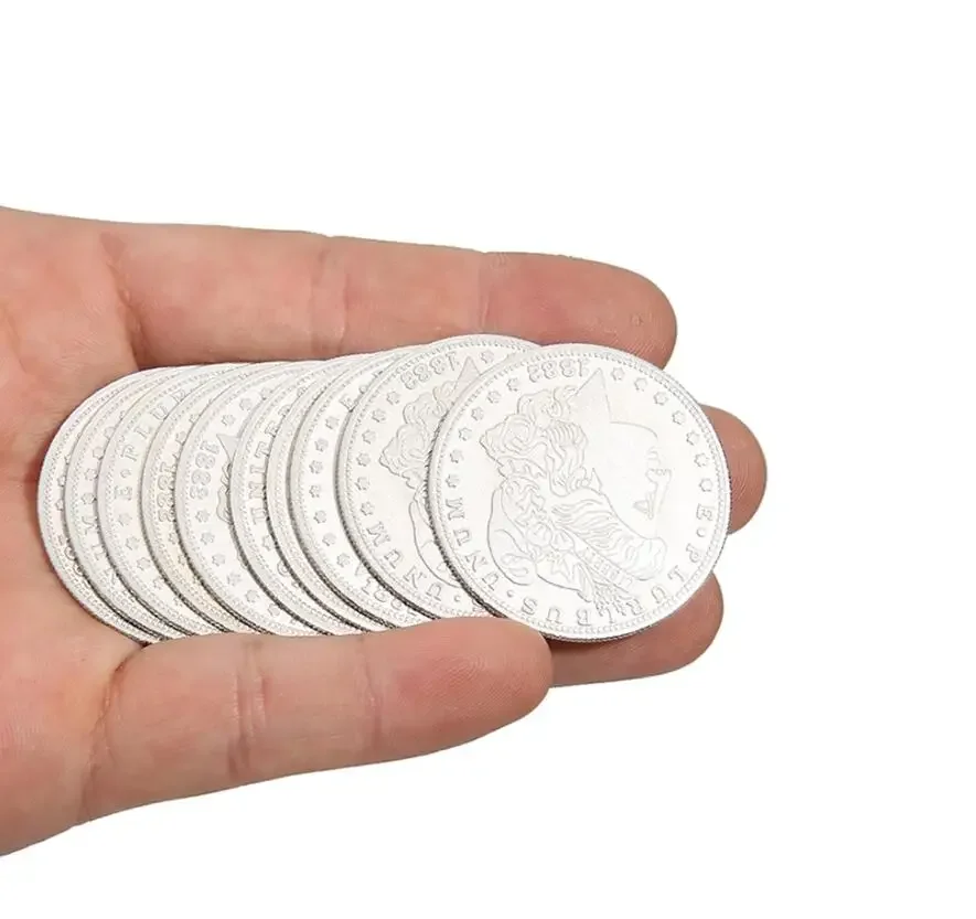 10 個超薄型パルミングコイン (ハーフダラーバージョン) 手品出現/消失コインマギアアクセサリーギミック小道具マジシャン