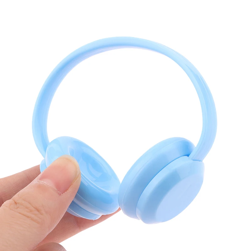 Boneca de algodão fone de ouvido bonito para 10cm boneca de algodão mini boneca de pelúcia fone de ouvido decoração moda diy boneca acessórios presente