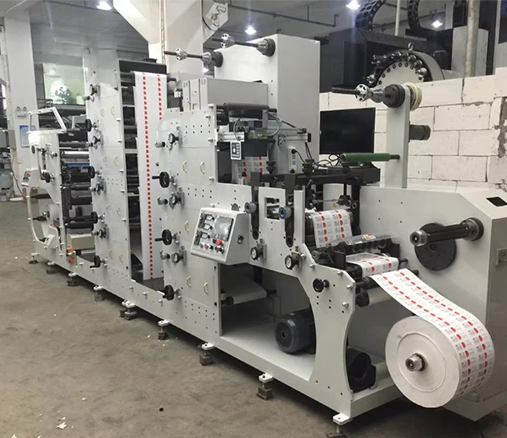 Flexography Printing Machine Press 4 6 Color Label Flexo Printing Machine for Roll to Roll  Paper Cups