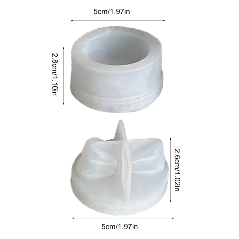 ZB91 قالب برطمان تخزين على شكل عقدة على شكل فيونكة لتنظيم المجوهرات، قالب من السيليكون لكوب الشمعة