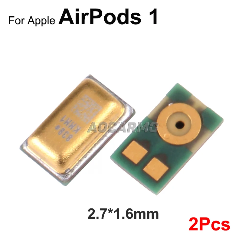 Aocarmo 2Pcs Microphone Speaker For Apple AirPods 1 / 2 / 3 / Pro Airpods Max Replacement Parts