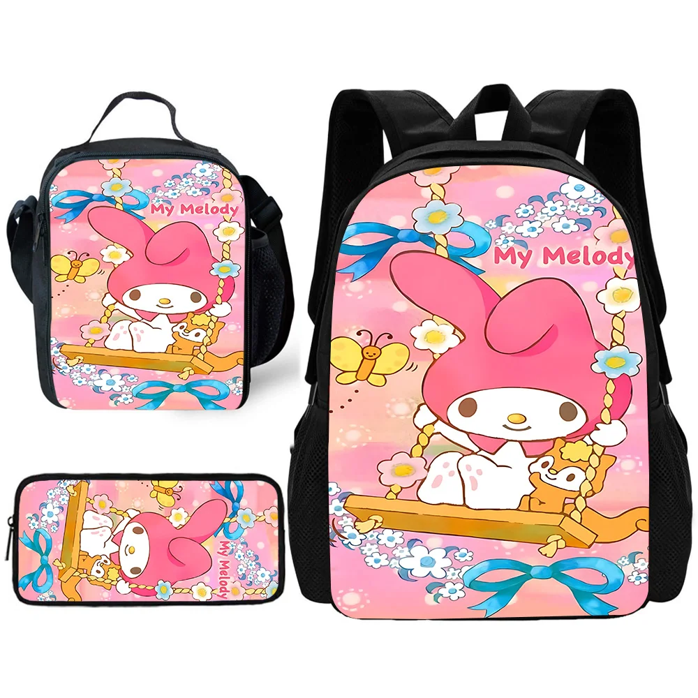 Niedliche Cartoon Melodien Kinder schul rucksack mit Lunch paketen, Bleistift taschen, Schult aschen für Jungen Mädchen bestes Geschenk