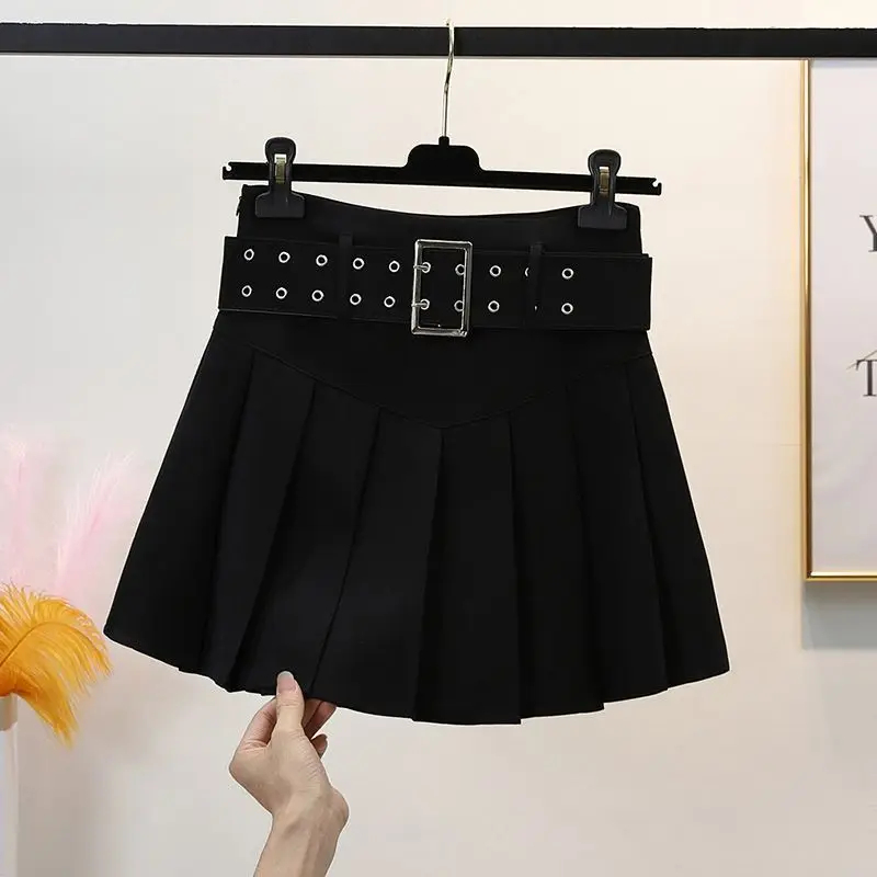 2026 Women Vintage Pink Pleated Skirt Kawaii High Waist Mini Skirts Korean Fashion School Uniform Harajuku Streetwear Spring