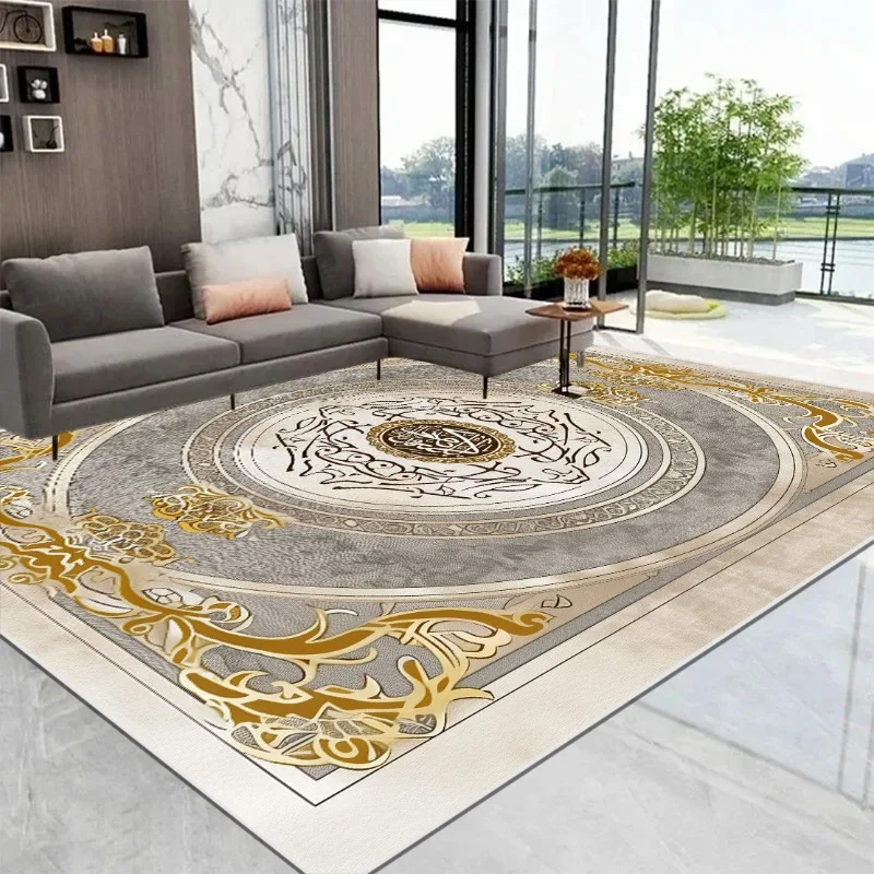 Nordic Luxury Carpet in The Living Room Decor Senior Gold Home Decor Decoration Bedroom Rug Non-slip Lounge Coffee Tables Mat